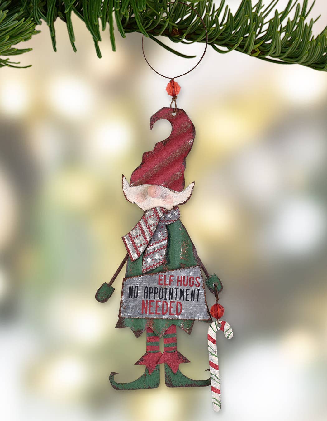 Metal Elf Ornament