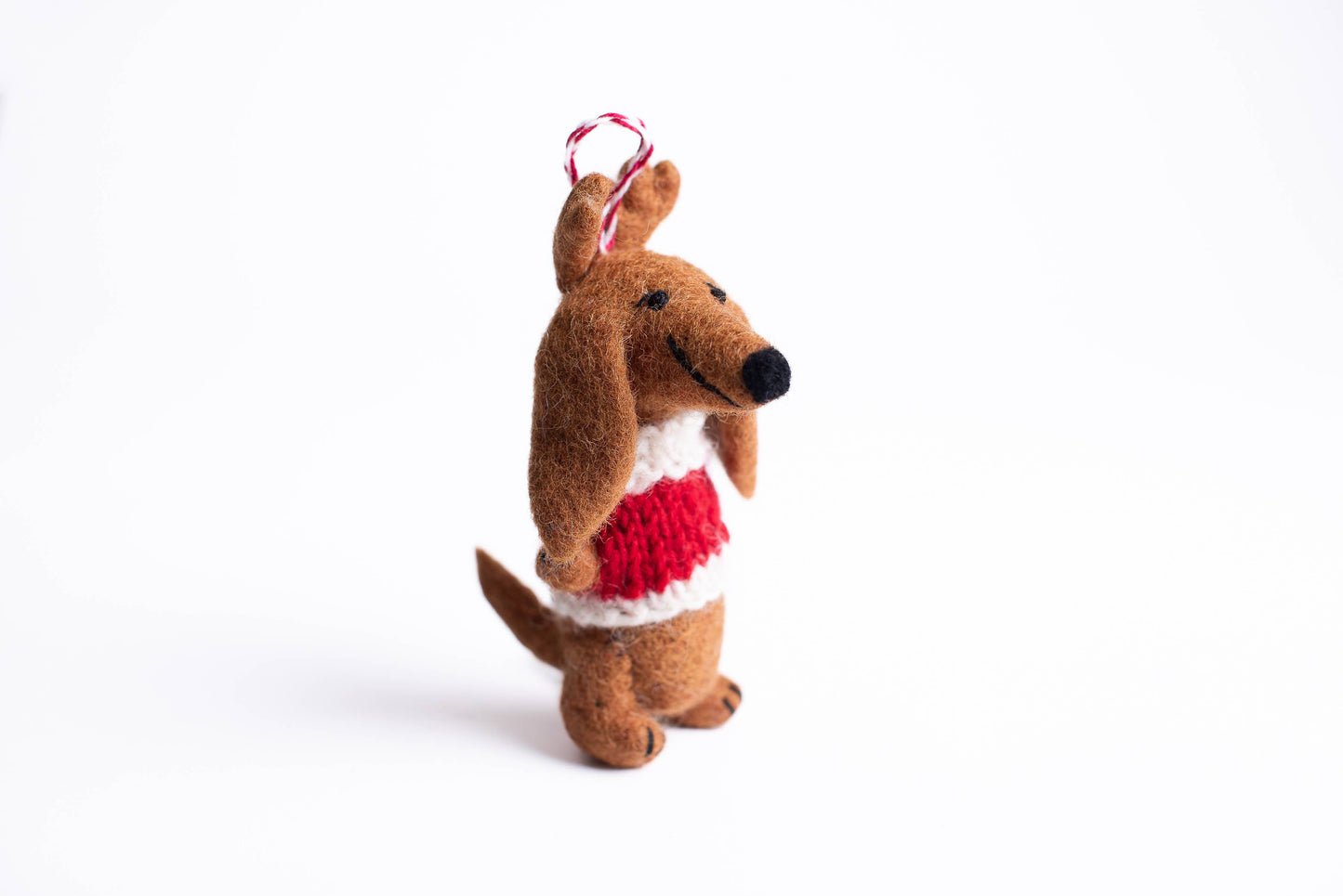 Wool Antler Dog Ornament