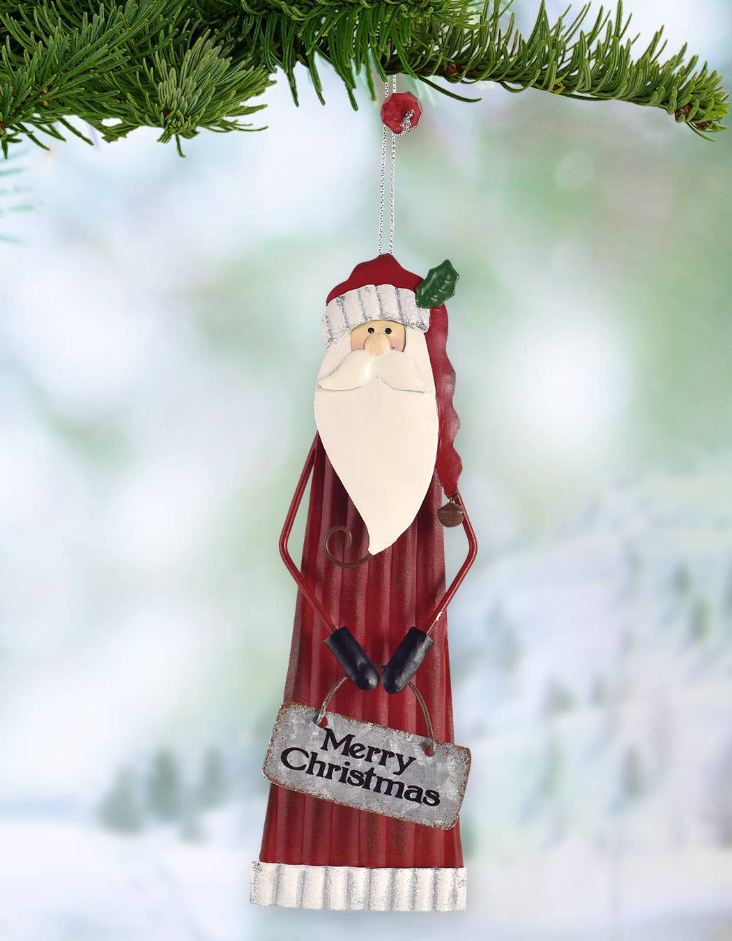 Metal Santa Christmas Ornament
