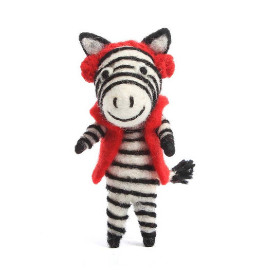 Wool Zebra Ornament