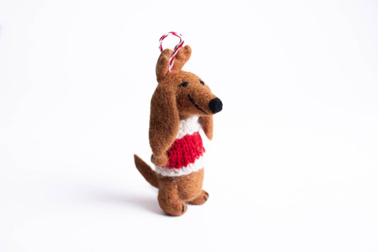 Wool Antler Dog Ornament