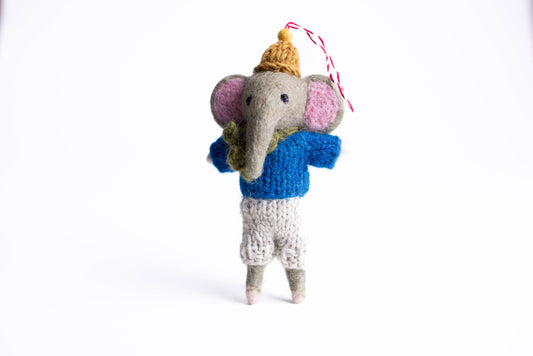 Wool Elephant Ornament