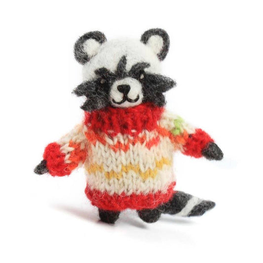 Wool Raccoon Ornament