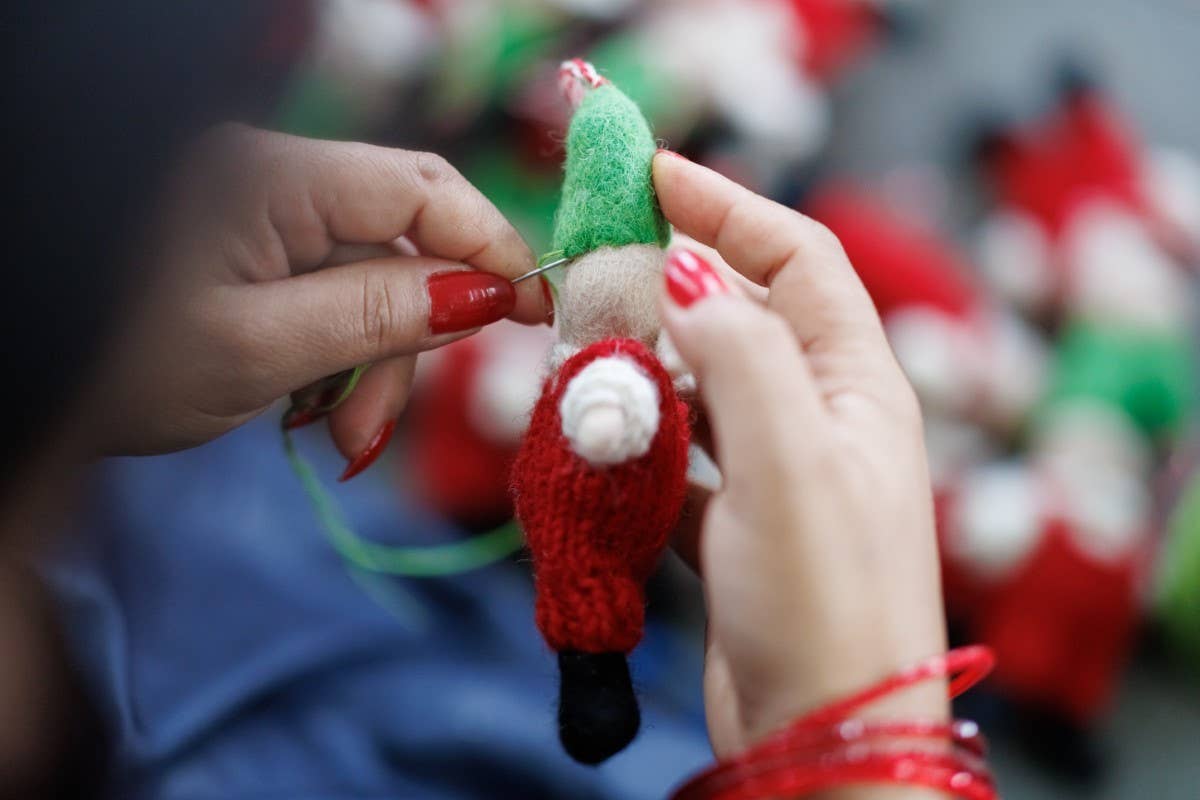 Wool Snowman Ornament